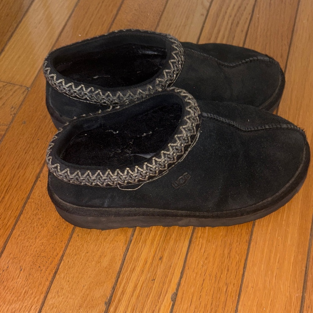 UGG Black Suede Slip-On Shoes